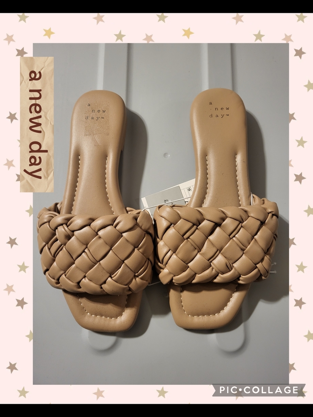 a new day Braided Slide Sandals - Beige/Tan